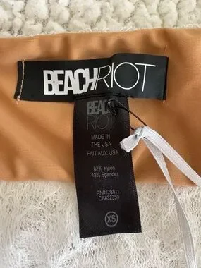 Beach Riot | Swim | Beach Riot Nude And White Lace Underwire Lacetrim ...